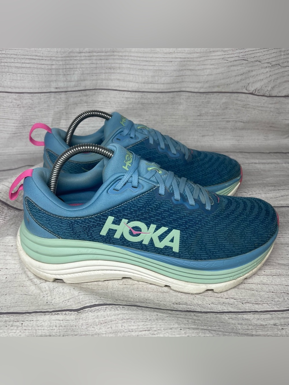 Hoka Gaviota 5 Women’s 9.5B Alpine Blue/Jadeite Running Shoes
